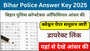 Bihar Police Constable Answer Key 2025