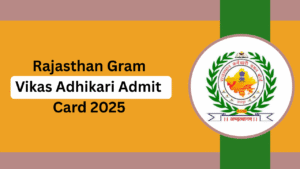 Rajasthan VDO Admit Card 2025
