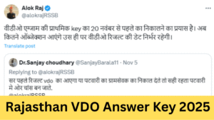 Rajasthan VDO Answer Key 2025