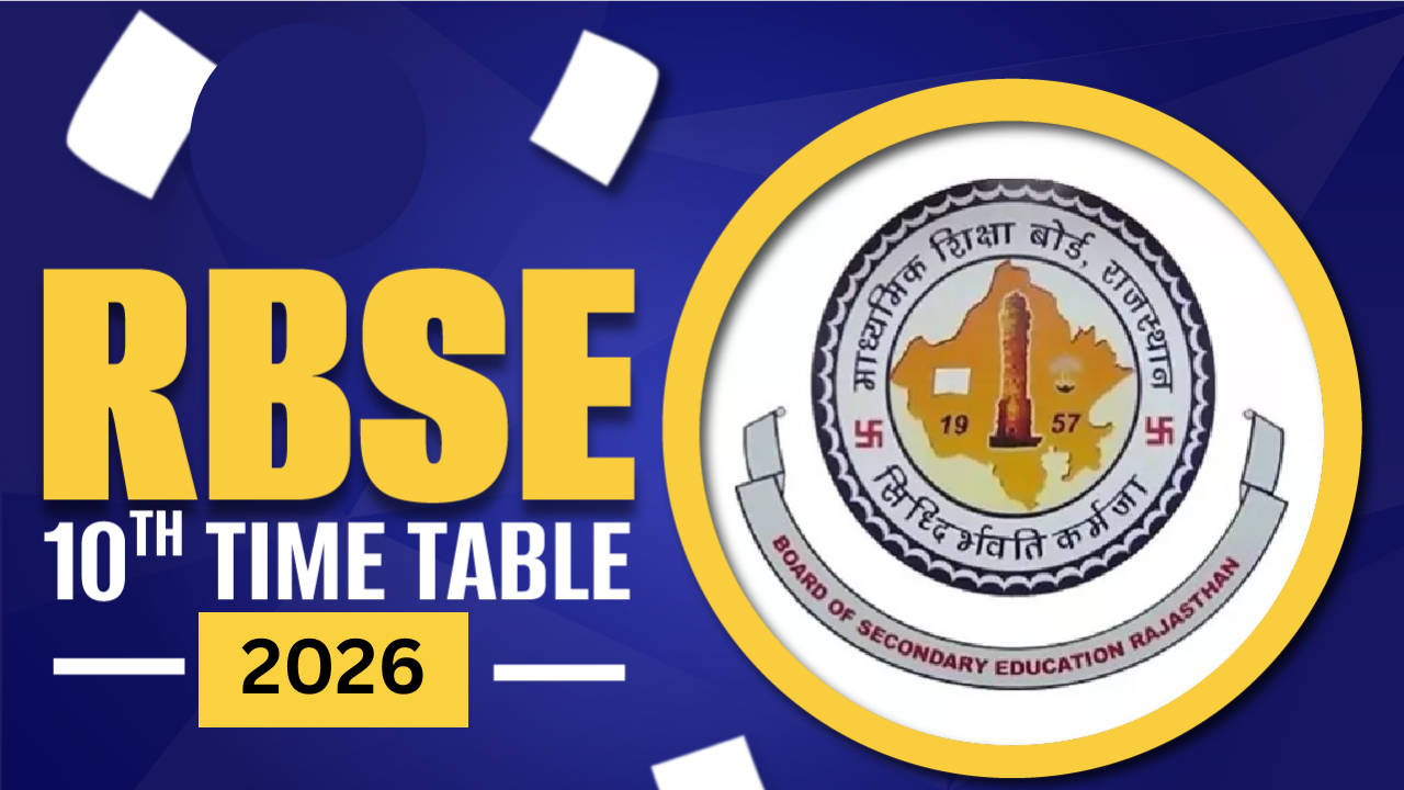RBSE 10th Class Time Table 2026