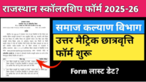Rajasthan Uttar Matric Scholarship 2026