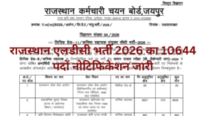 Rajasthan LDC Recruitment 2026
