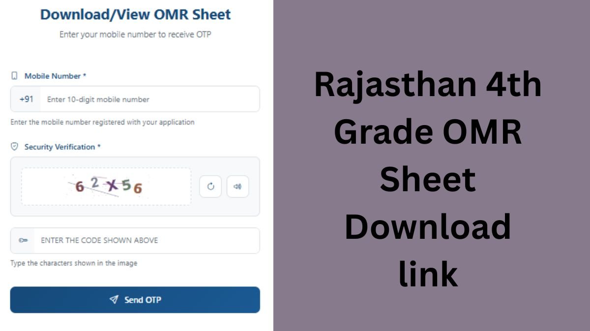 Rajasthan 4th Grade OMR Sheet Download