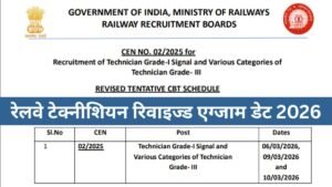 Railway Technician Exam Date 2026