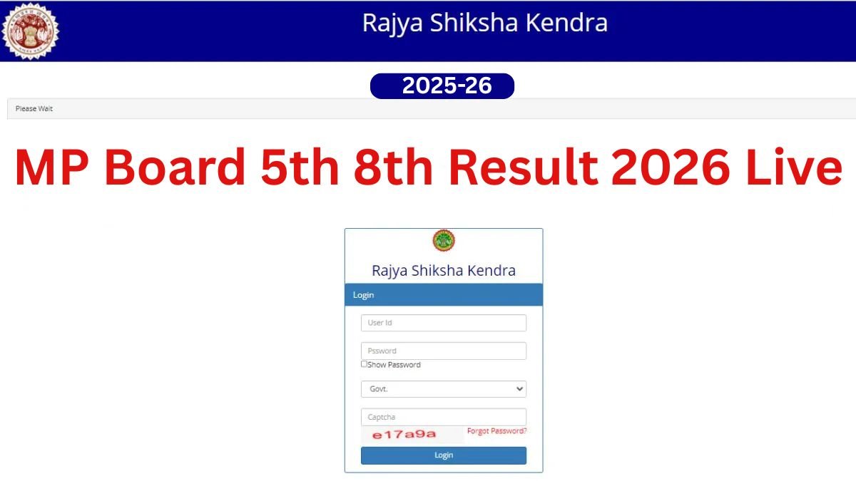 MP Board 5th 8th Result 2026