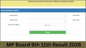 MP Board 9th 11th Result 2026