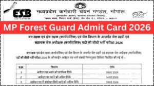 MP Forest Guard Admit Card 2026