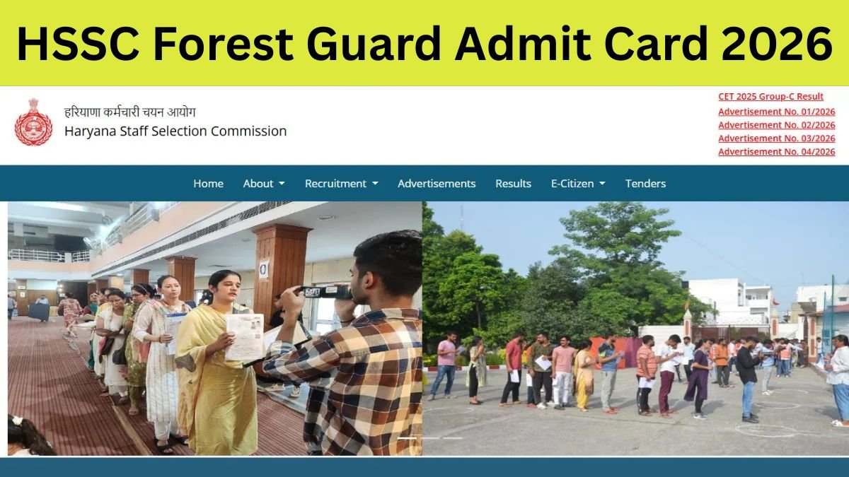 HSSC Forest Guard Admit Card 2026