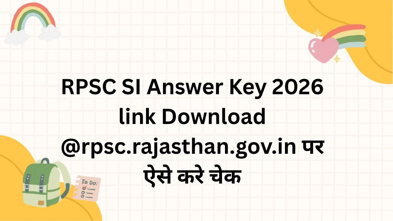 RPSC SI Answer Key 2026