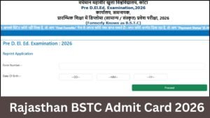 Rajasthan BSTC Admit Card 2026